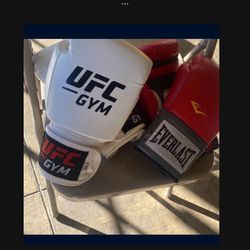 White 14oz, Red 12oz bOXING GLOVES