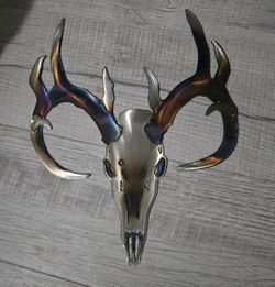 Plasma Cut Deer Skull Decor