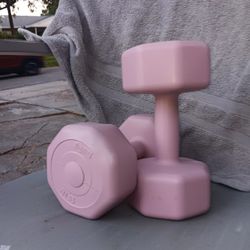 Pink 8lb Dumbell Exercise  Weights