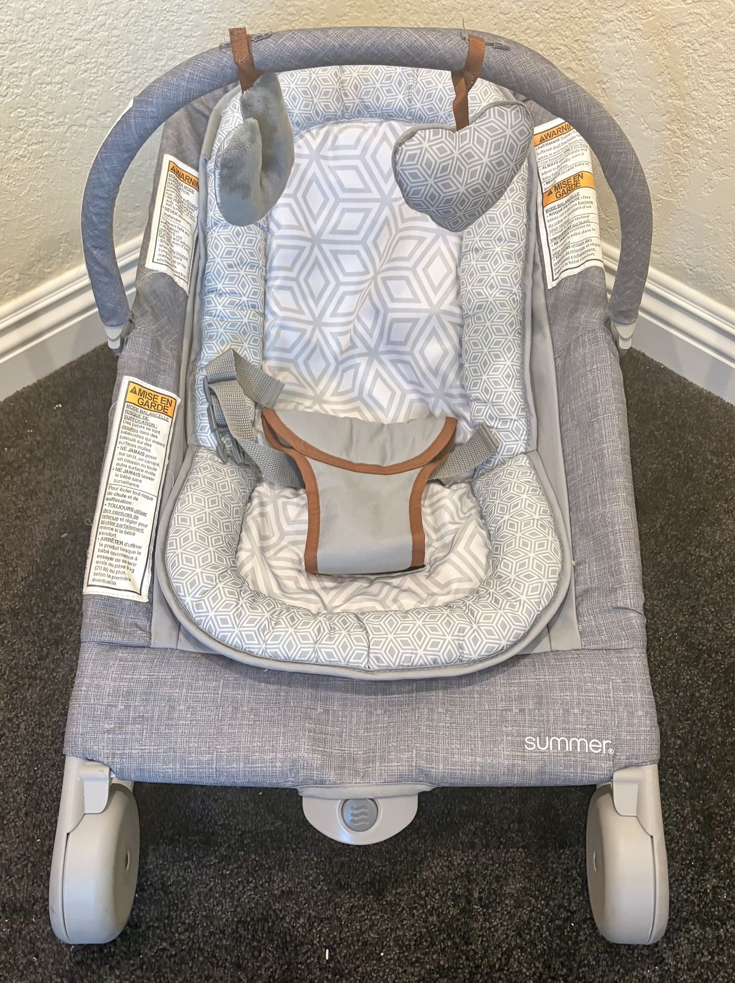 Summer Infant 2-in-1 Bouncer & Rocker Duo, Heather Gray