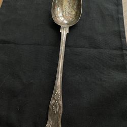 W A Sheffield England Silverplate  King's Design Serving Spoon 12-1/4” Stunning!