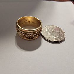 14k Yellow Gold Woven Ring 
