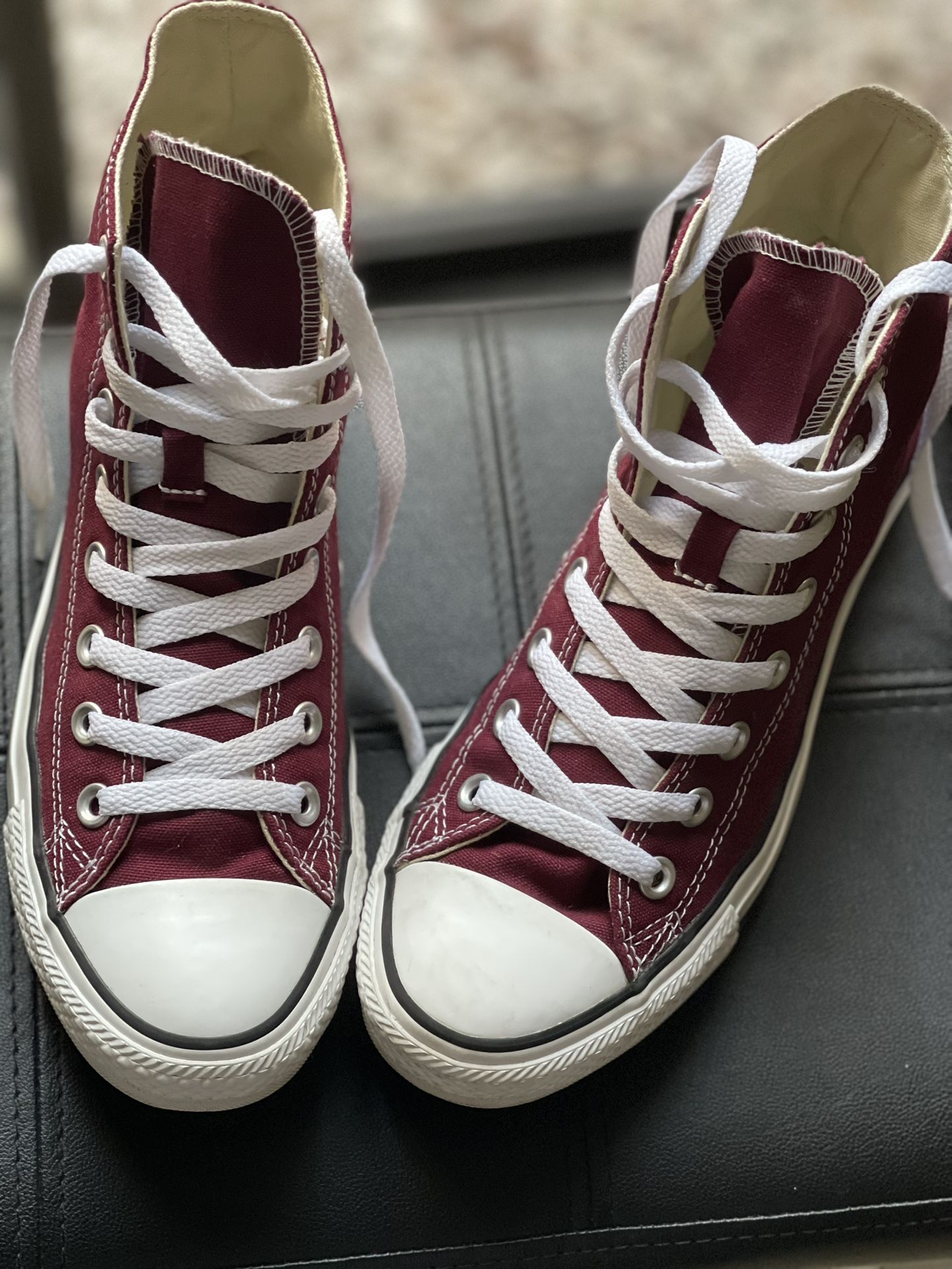 Converse All Star High Top Mens 6.5 Wm 8.5 Maroon Nice Condition