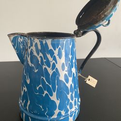 Granite Blue And White Swirl Coffee Pots