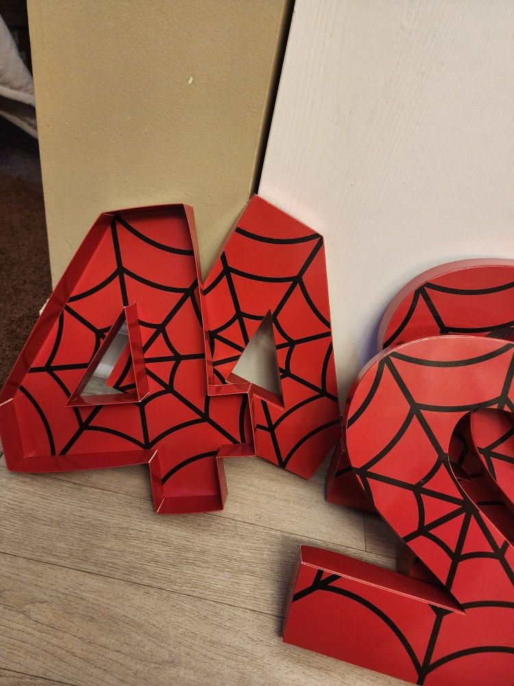 Spider-Man Decorative Numbers – 2x “4” & 3x “2”