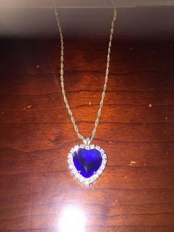 Titanic blue heart pendant