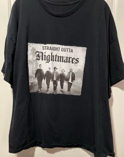 Straight Outta Nightmares Horror Movie Graphic T-Shirt Size XL