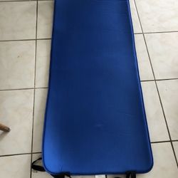 Blue Yoga Mat With Carrying Strap