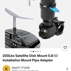 200Lbs Satellite Dish Mount 0.8-1.1 Installation Mount Pipe Adapter