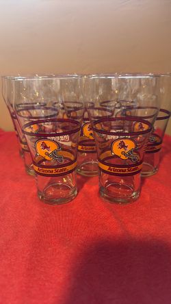 Vintage 1992 Arizona State Football Coca-Cola glasses