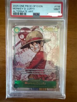 One Piece Monkey D. Luffy Alternate Art PSA 9