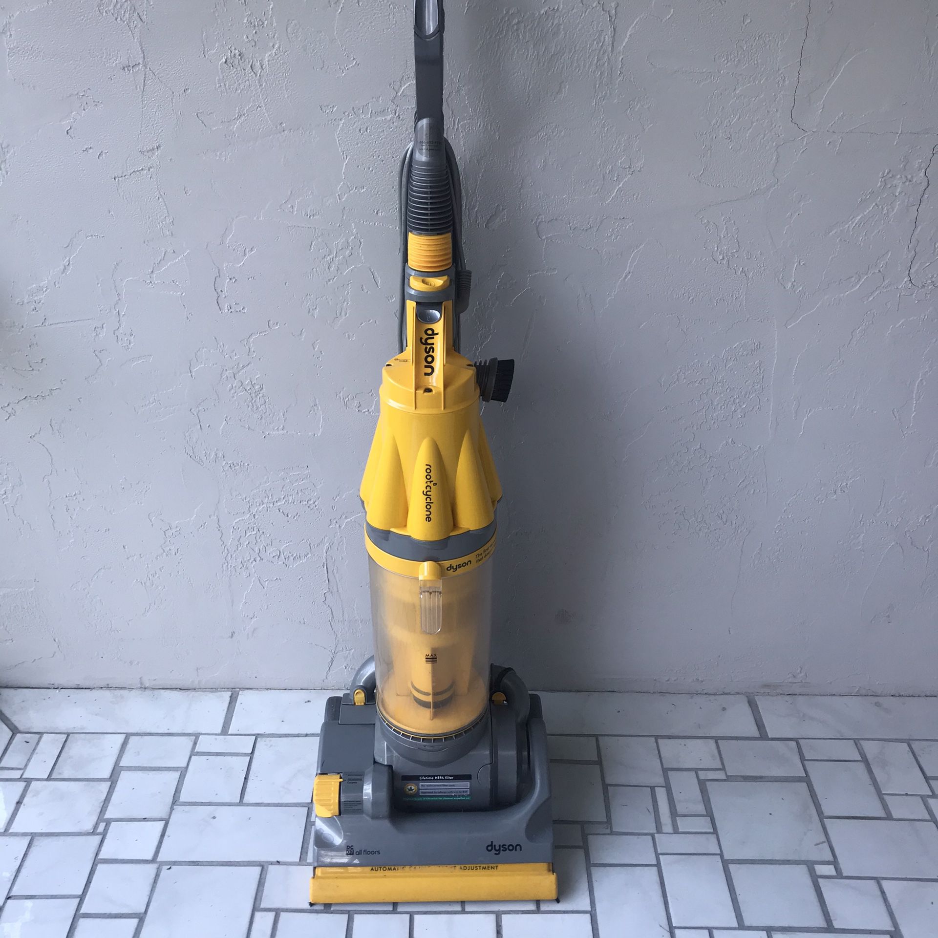 Dyson DC07 All Floors Vacuum Cleaner Yellow Tools Rootcyclone