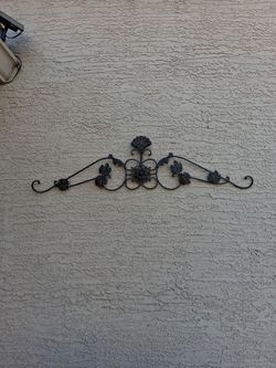 Wrought Iron Topper Wall Art