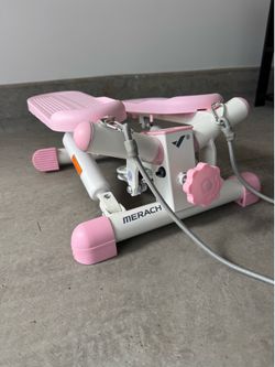 MERACH Mini Stepper with Resistance Bands – Pink