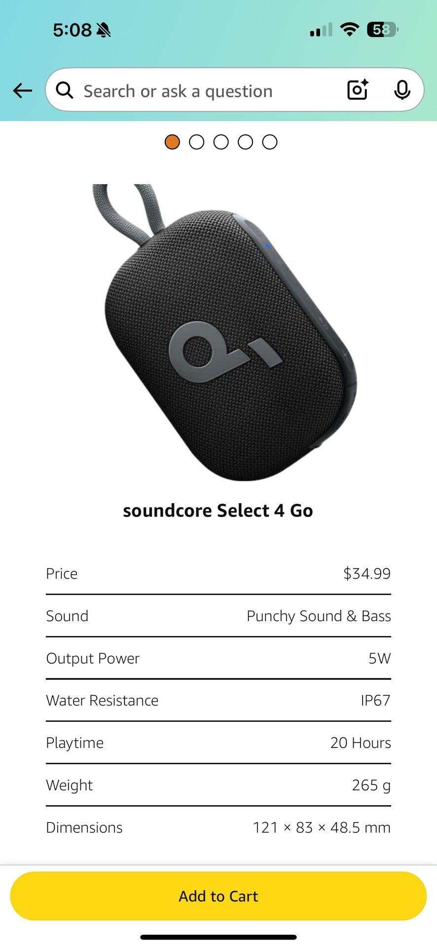 Sound Core Select 4 Go