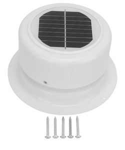 NEW! Solar Ventilation Fan, RV Solar Ceiling Vent Fan Comppact and Lightweight with ABS Material Strong Practicability, for RV, Shed, Boat, Marine,