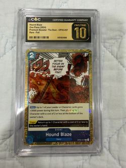 One Piece Hound Blaze OP05-057 CGC Pristine 10