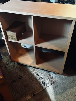 Four-Cubby Rolling Storage Shelf