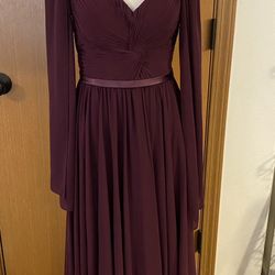 Cinderella Divine Purple Lace Back Formal Dress