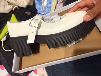 White Platform Mary Jane Shoes