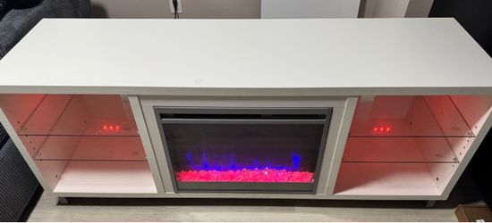 Ameriwood Home Lumina Fireplace TV Stand