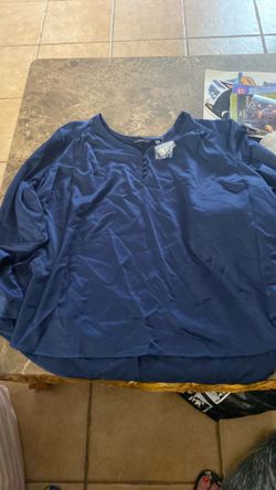 Navy Blue Long Sleeve Women's Blouse