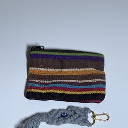 Coin Jewelry Pouch Grey knit keychain 🧶 ERS brand 