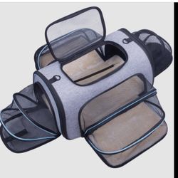 Siivton 4-Way Expandable Pet Carrier – Cat/Small Dog Travel Bag