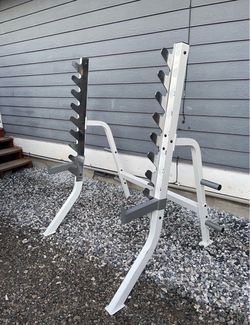 Gym Squat Rack With Safety Spotters