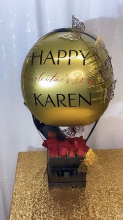 Valentine’s Day Balloon And Wine 