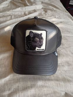 Leather Panther Goorin bros trucker hat