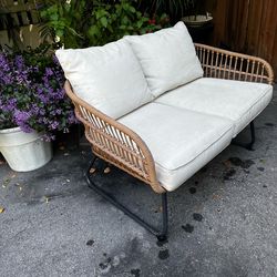 Opalhouse Southport Patio Loveseat w/ Linen Cushions!