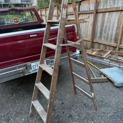 6 Foot Step Ladder Wooden