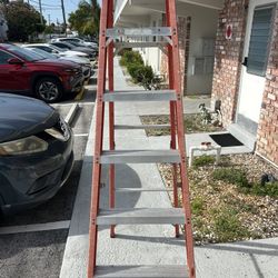 Werner 6 Foot Fiberglass, And Aluminum Ladder. 