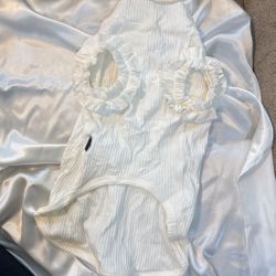 Dog Dress White Xxl Runs L Or Xl