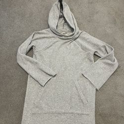 Athleta New Grey Hooded Sweatshirt Dress SZ S