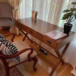 NEW Beautiful Modern Writing Desk, Clean Lines, X-Style Frame