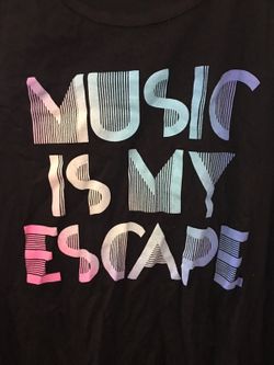 Large music is my escape tee-RAVE