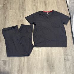 Dark Gray Scrubs Set