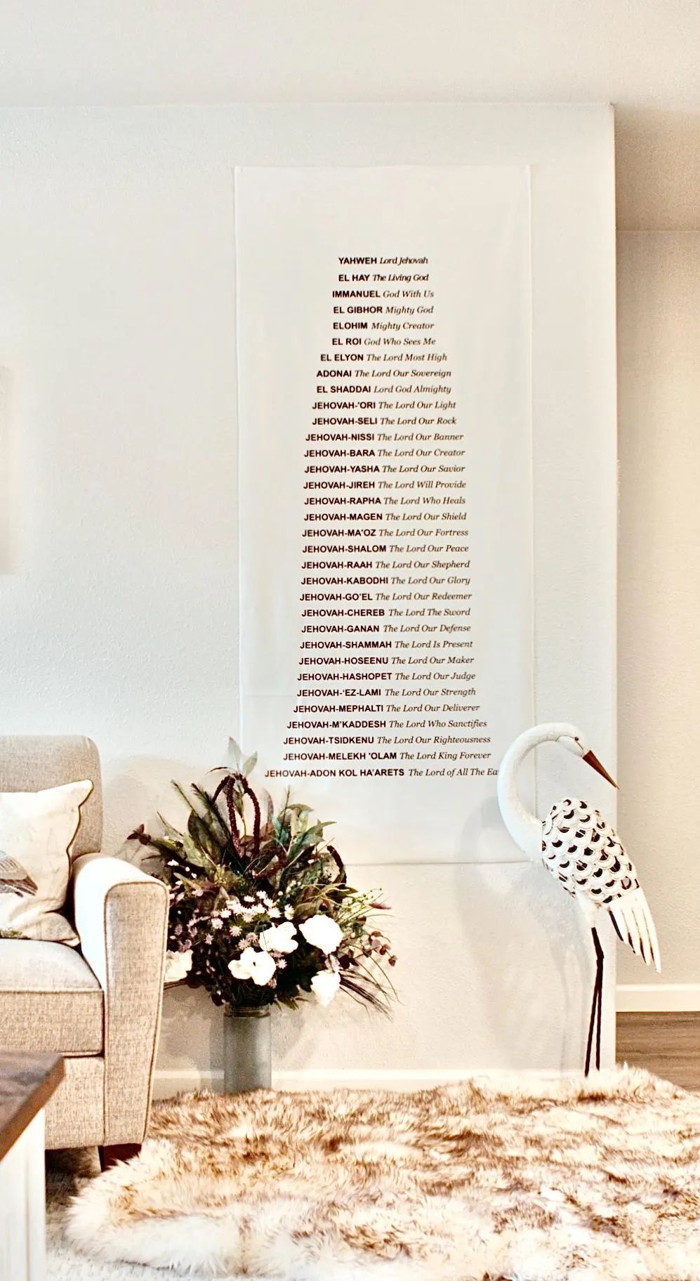 33 Names Of God, Glory Banner, Perfect Christmas Gift