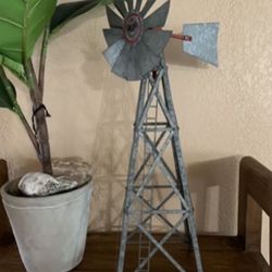Vintage Windmill Salesman's Sample Metal Sculpture Display Folk Art