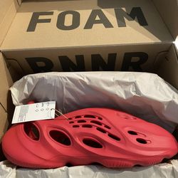 adidas gazelle silver green womens Yeezy Foam Runner “Vermillion” main image 1