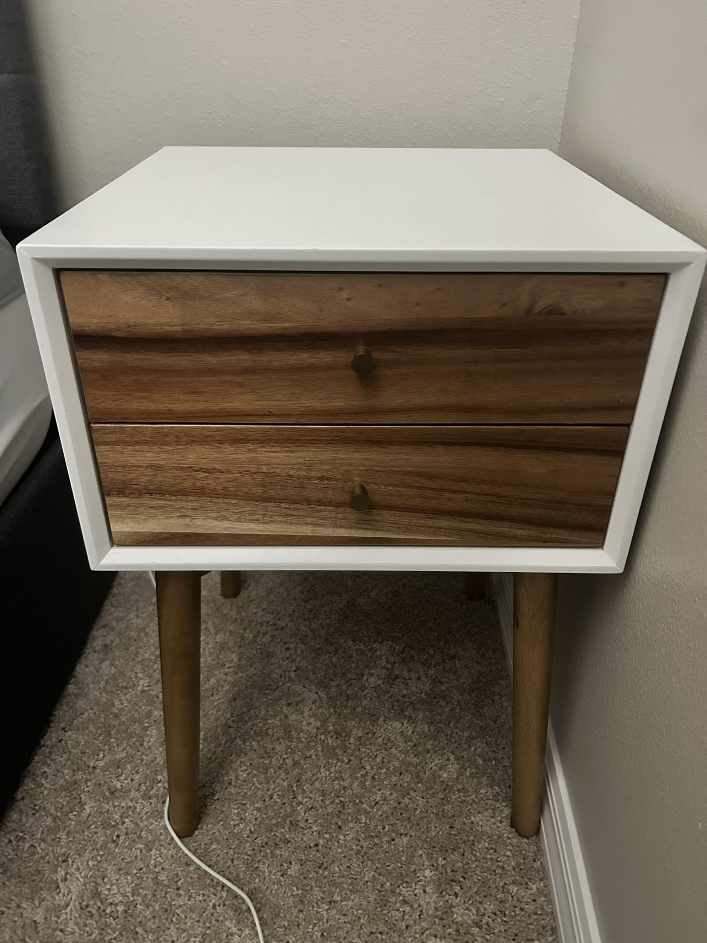 Nightstand - White And Brown