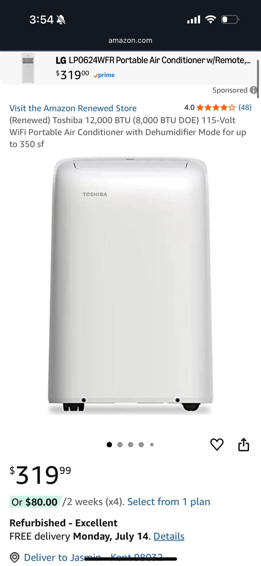 Toshiba Portable AC Air Conditioner
