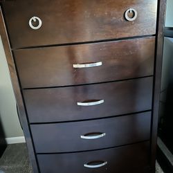 Beautiful Solid Mahogany Dresser With Mirror, Chest And Night Stand