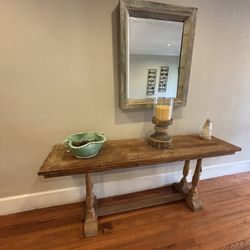 Victorias Armoire Console Table And Mirror