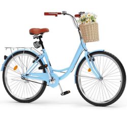 New in it's box YITAHOME 24Inch Beach Cruiser Bike for Women, 7 Speed Commute Bike for Adu