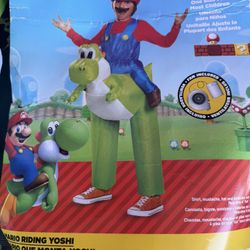 Disguise Super Mario Bros. Mario Riding Yoshi Inflatable Costume