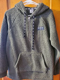 Olive green size xsmall pink hoodie like new