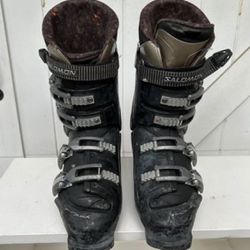  Salomon Equipe 8.0 Performa Ski Boots Size 26.5- Men 8.5 | Woman 9.5 Black